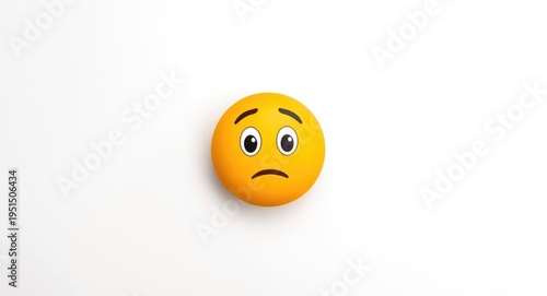 Isolated emoji showing a bashful face with wide eyes on an untextured white surface