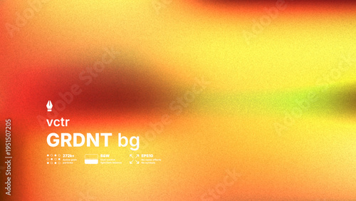 Abstract cinematic grainy mesh gradient vector background with soft orange and yellow color transitions. High detail digital noise overlay simulating vintage film texture for trendy aesthetic designs.