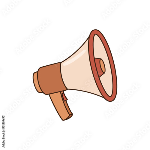 Cartoon Megaphone Illustration Stock Image Loudspeaker Graphic Design Announcement Vector Icon Communication Tool Simple Drawing