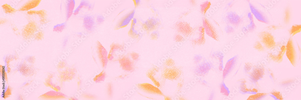 Fotografia Floral risograph texture abstract background