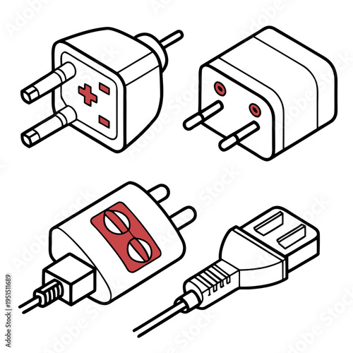 Universal travel adapters and plugs for international power conversion