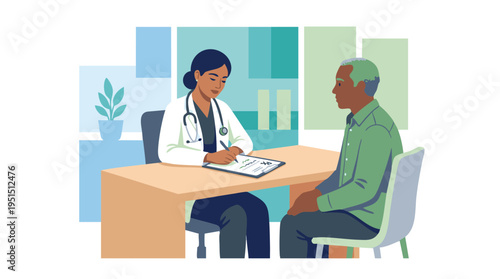 Doctor Consulting Patient About Medical Results During Health Examination