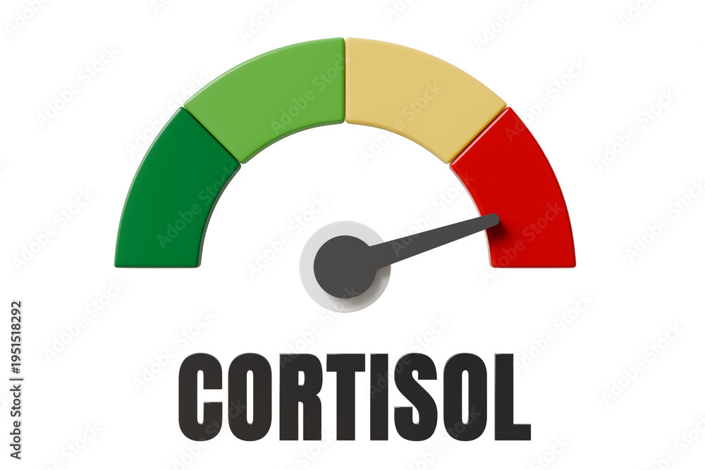 Konstfotografi 3d cortisol meter icon