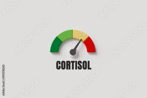 Konstfotografi 3d cortisol meter icon