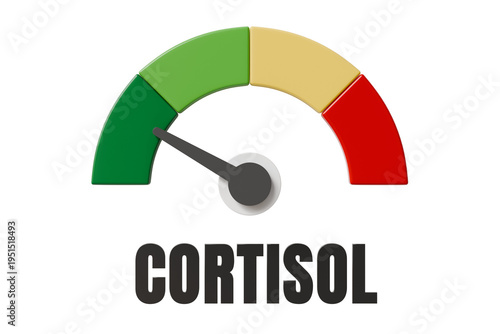 Konstfotografi 3d cortisol meter icon