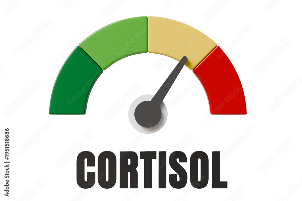 Konstfotografi 3d cortisol meter icon