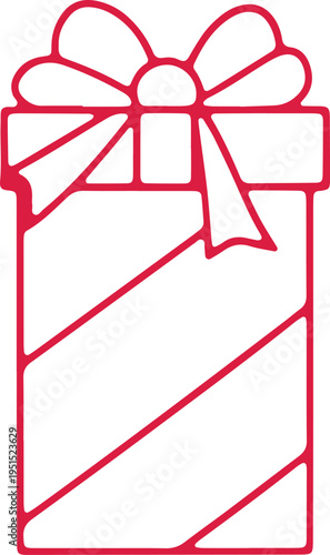 A stylized illustration of a gift box tied with a decorative bow on top