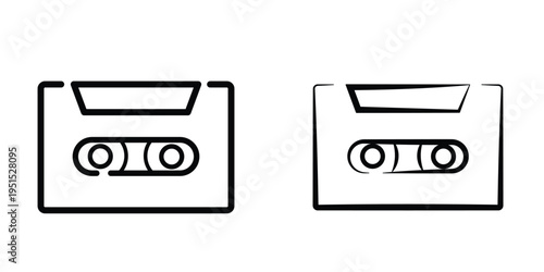 Cassette icon design template