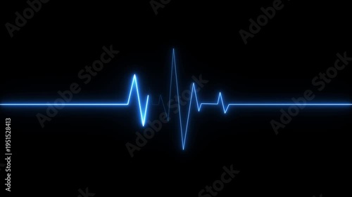 Neon green e c g heartbeat line graph pulse on black background medical health monitoring signal electrocardiogram