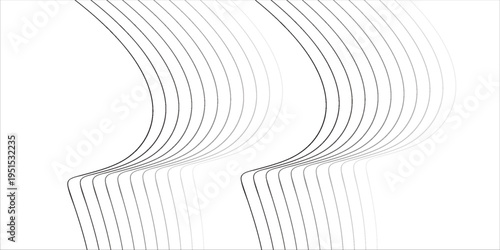 white abstract background. abstract background with lines. black geometric shapes. dynamic shape composition with very fine lines.