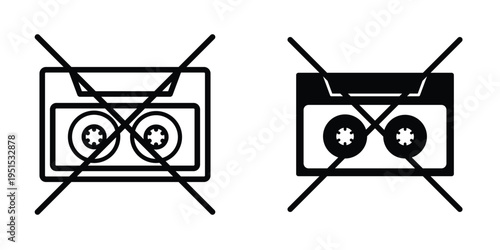 Cassette icon design template