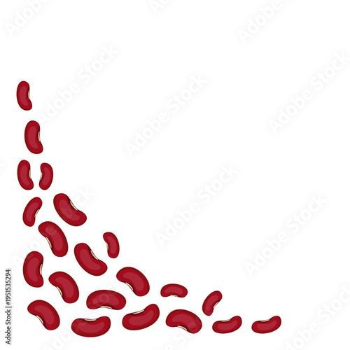 Red beans corner illustration 