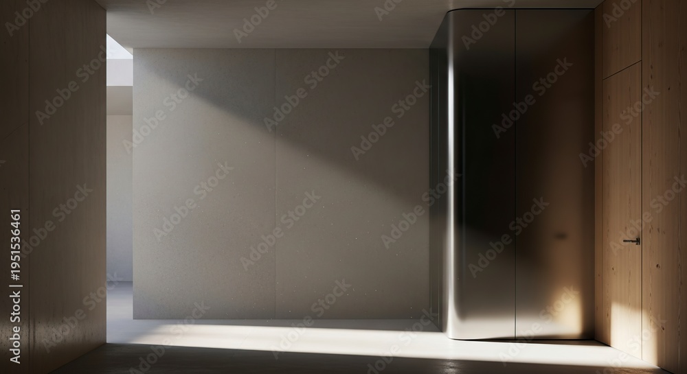 Fototapeta premium Minimalist Interior Design - Light and Shadow.