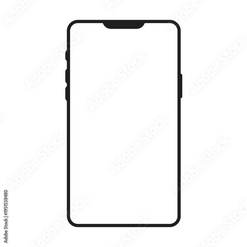 Fotografía Modern smartphone with a notched display and minimalist design