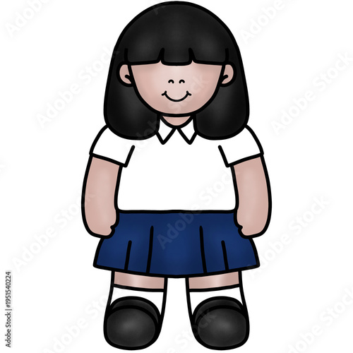 Cute kids in school uniforms