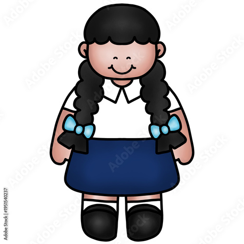 Cute kids in school uniforms