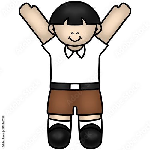 Cute kids in school uniforms