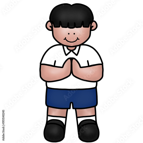 Cute kids in school uniforms