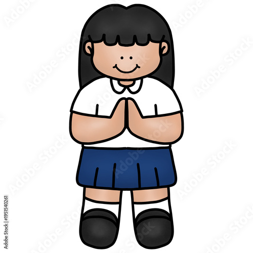 Cute kids in school uniforms