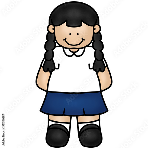 Cute kids in school uniforms