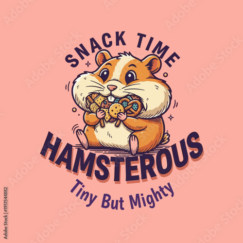 Cute Hamster Holding Food.