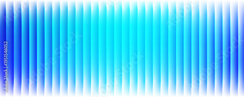 Abstract vertical blue light bar pattern background with glowing cyan center, creating a vibrant digital sound wave or equalizer effect, isolated on
