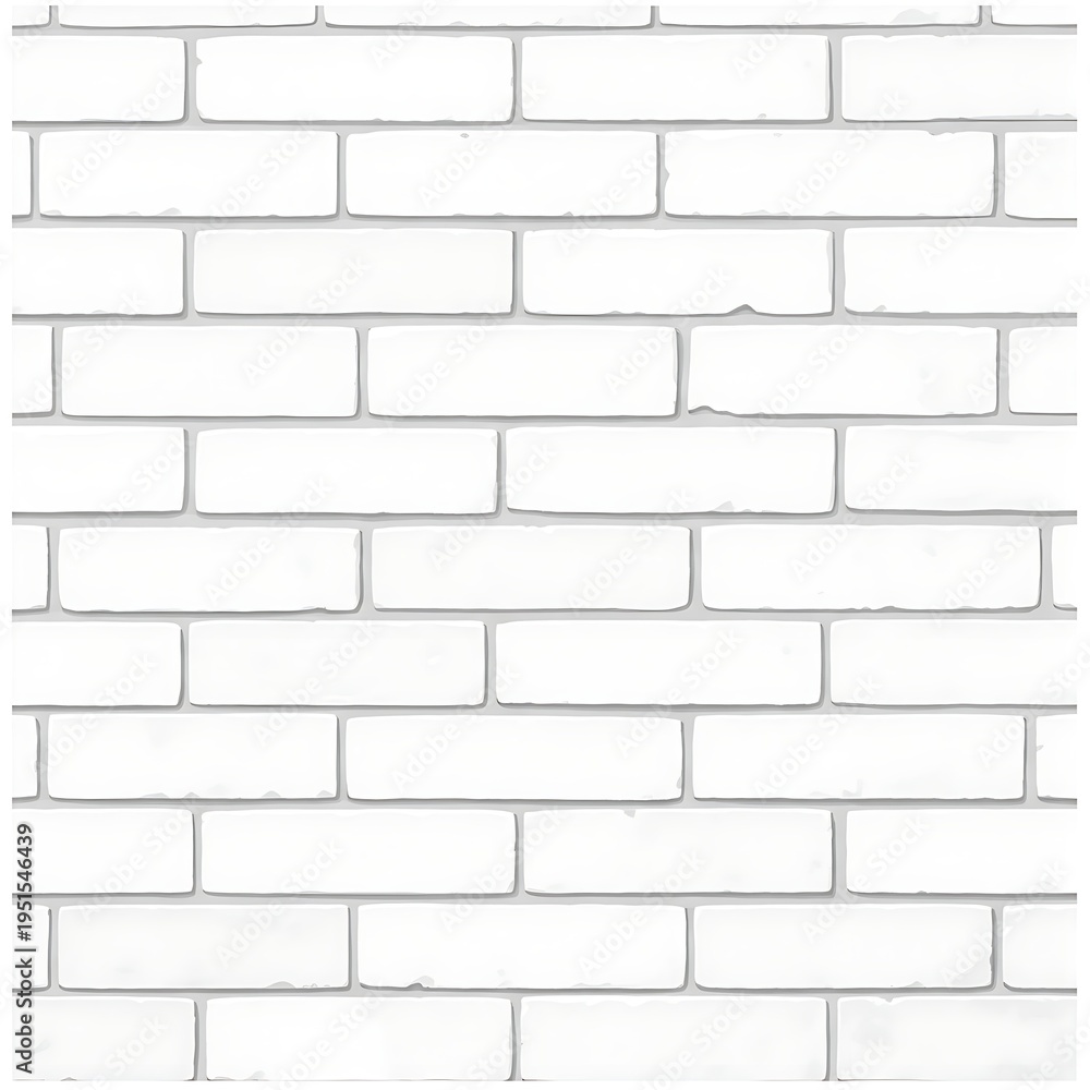 Obraz premium White Brick Wall Texture Background Seamless Pattern.