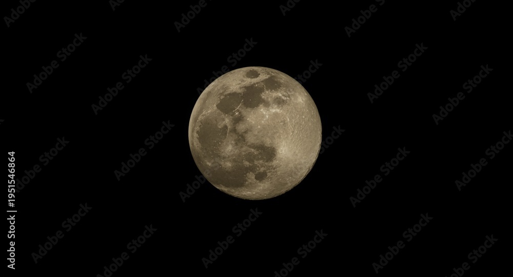 Obraz premium Sharp capture of moon surface features in full moon glow