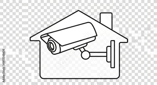 Security camera installed on a house, providing surveillance and protection for the property.