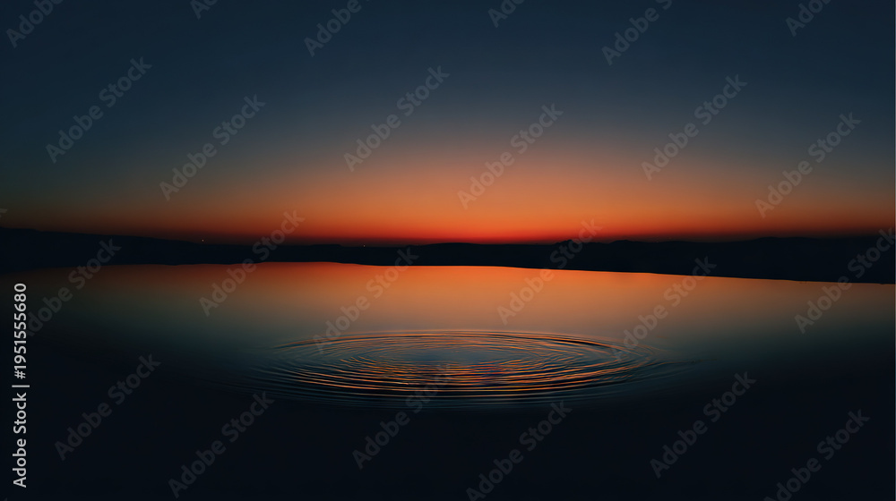 Fototapeta premium Serene Sunset over Calm Water
