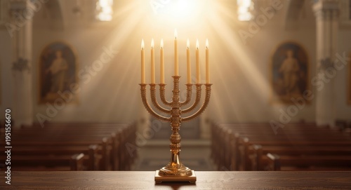 Iconic Jewish lampstand denoting longstanding cultural and religious symbolism
