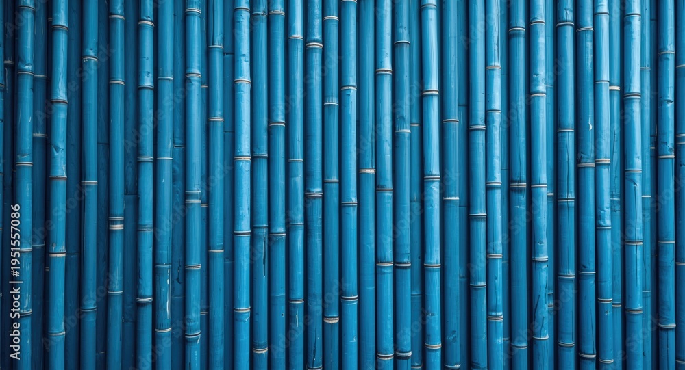 Fototapeta premium Modern blue bamboo abstract wall background for uplifting mood in versatile design