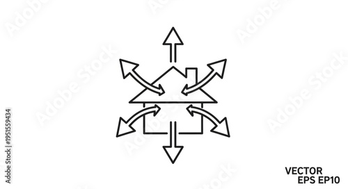 A detailed illustration of a house with arrows indicating air flow and ventilation.