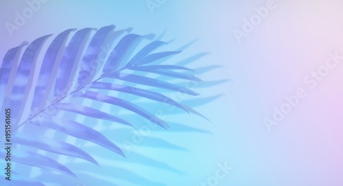 Holographic gradient background showing palm leaf shadow effects in vaporwave inspired design