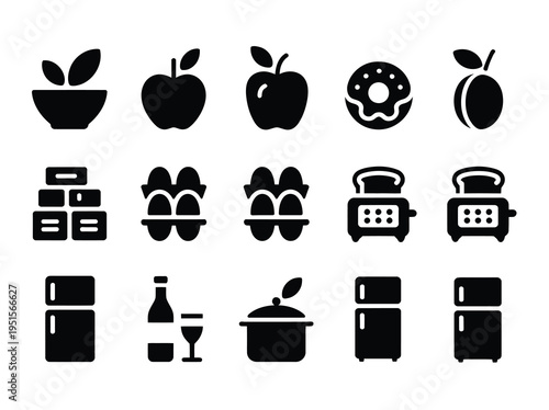 Food and Drink Icons – Modern Vector Symbols for Menus