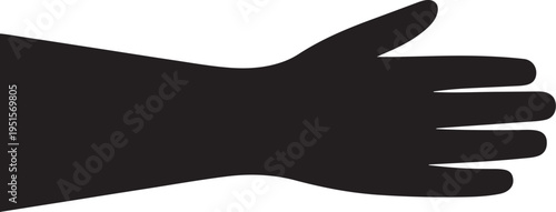 Black hand giving thumbs up silhouette gesture