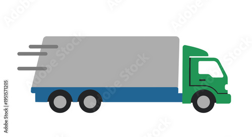 Fast Delivery Truck Icon - Express Shipping and Logistics Service Symbol