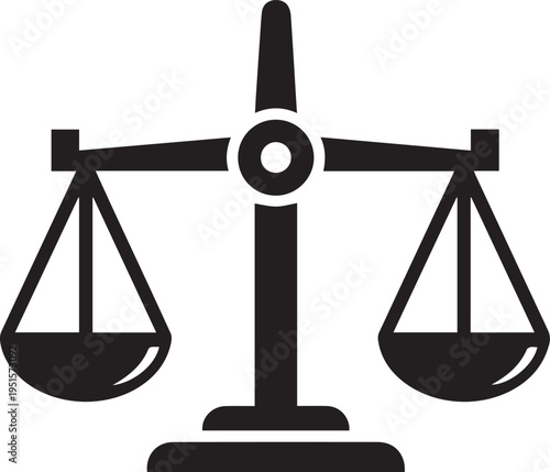 Black silhouette of a balance scale