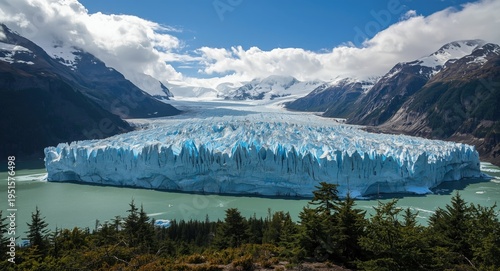 Majestic glaciers showcasing nature's powerful avalanches in a stunning mountain landscape