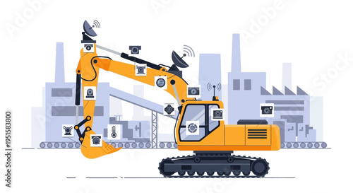 IoT-Enabled Smart Excavator: Autonomous Heavy Machinery with Sensors & AI for Modern Construction & Industrial Operations