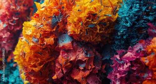 expressive colorful artwork featuring textured layers and dynamic hues