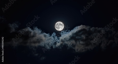 Illuminated clouds floating...