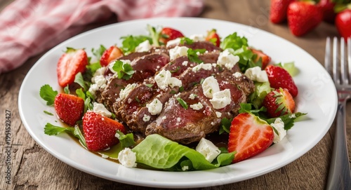 Roast beef and strawberry s...