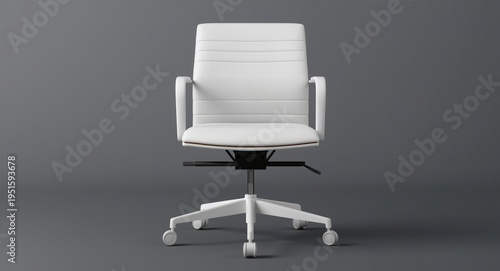 Minimalist white office cha...
