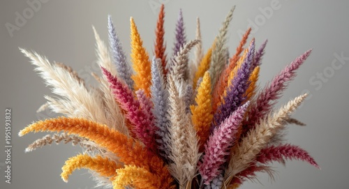 Colorful dried Lagurus Ovat...