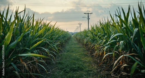 Edges of sugar cane crops m...