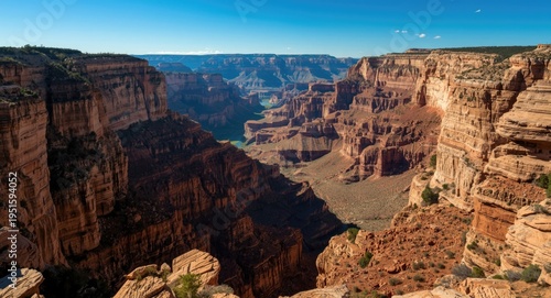 Dramatic canyon gorge with ...