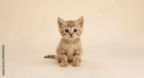 Endearing tiny feline locki...