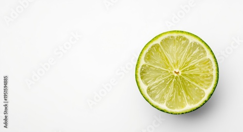 Freshly cut lime slice on s...