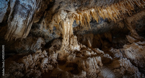 Rocky cave environment with...